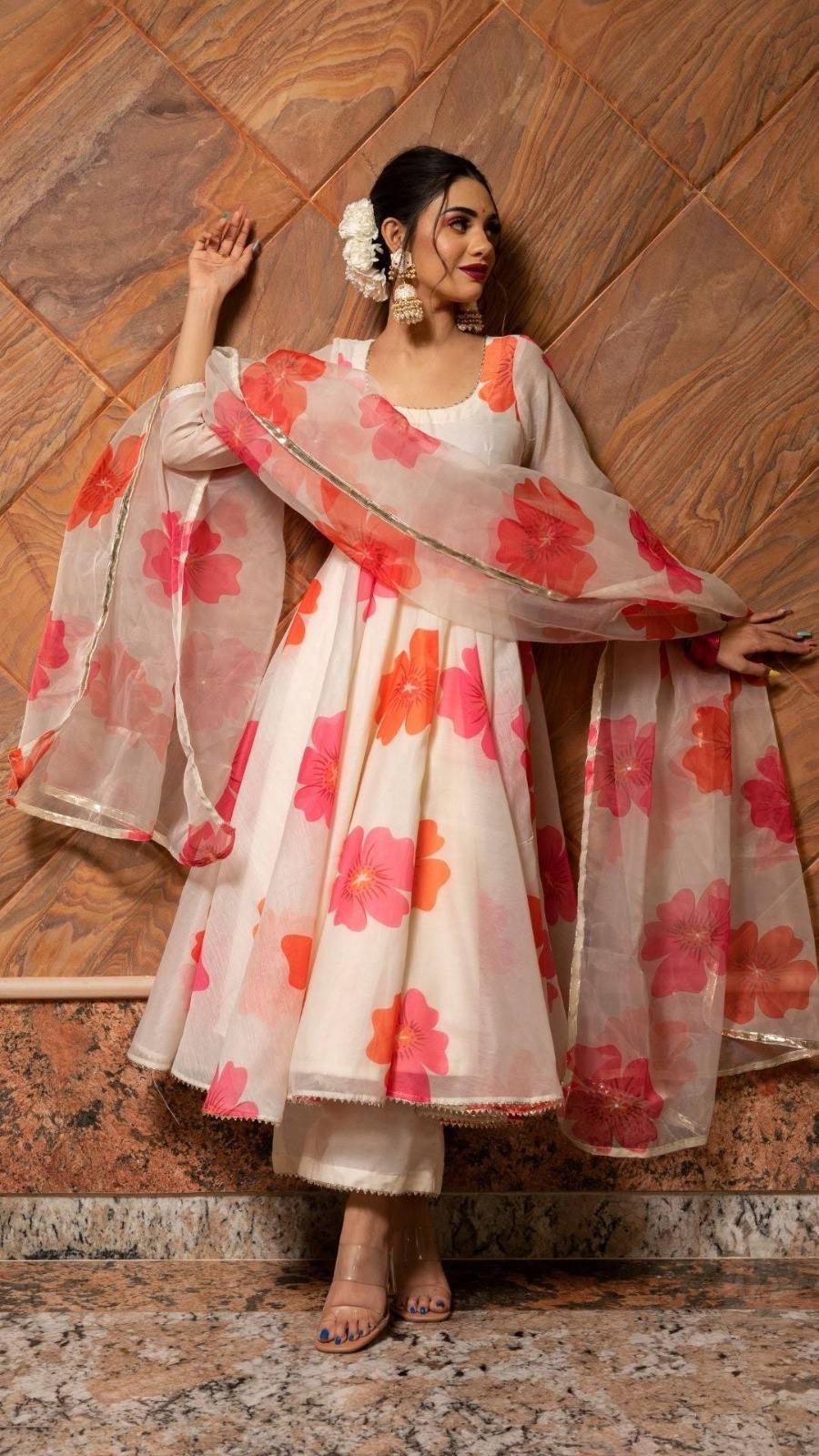 Off The Shoulder Floral A-Line Bridal Gown – Tux-USA